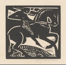 Cavaliere su un cavallo