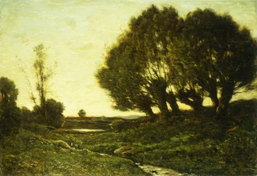 Paesaggio boscoso con un ruscello, 1903