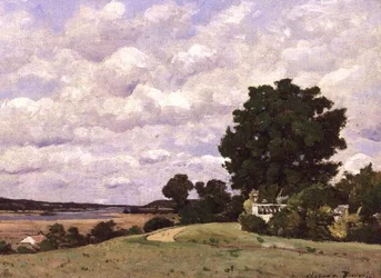 Paesaggio con fiume dal giardino del Chateau de Beauvoir