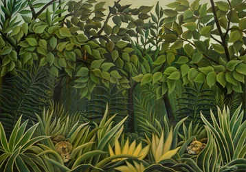 Due Leoni in Allerta nella Giungla, 1909-1910