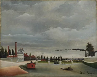Veduta del ponte pedonale a Passy, 1890-1891