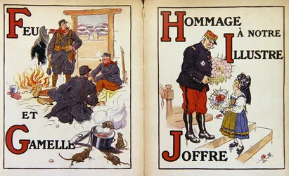Fuoco e gavetta, e tributo al Maresciallo Joffre, illustrazione da 