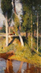 Paesaggio con il bordo di un fiume