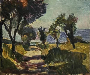 Paesaggio corso con ulivi