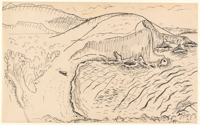 Paesaggio (penna e inchiostro su carta)