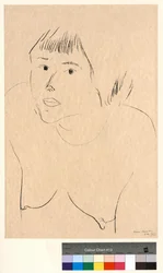 Gli occhi neri (Donna nuda, a busto, di fronte)