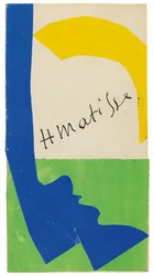 Maquette per la quarta di copertina del catalogo della mostra "Henri Matisse, Papiers decoupes".