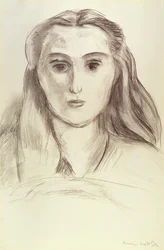 Ritratto di giovane donna con i capelli sciolti (L.N. Delektorskaya)