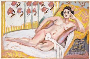 Nudo sdraiato (Nu Allonge) 1925 circa (pastello su carta floccata)