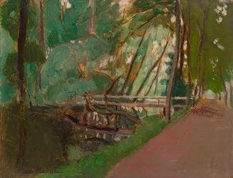 Sous-bois, 1902-1903 circa (olio su carta appoggiata su pannello)