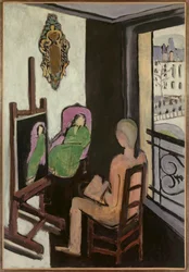Il pittore nel suo studio 1916 (olio su tela)