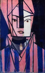 Testa bianca e rosa, autunno 1914 (olio su tela)