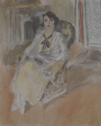 Donna seduta in poltrona, 1922 circa (olio su tela)