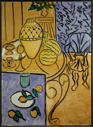 Interno giallo e blu 1946 (olio su tela)