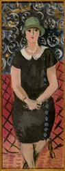 donna seduta 1925 circa (olio su cartone)