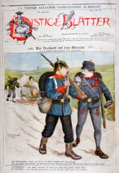 Una caricatura della Triplice Alleanza nella rivista Lustige Blatter, 1893