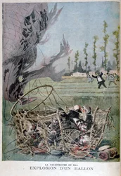 Esplosione di un pallone a Hal, Belgio, 1895
