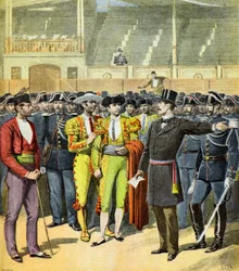 Corrida vietata nel sud della Francia, 1895 (Illustrazione)
