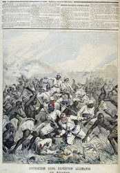 Distruzione di una spedizione tedesca in Africa - in "Le Petit Journal" del 03/10/1891