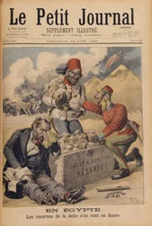Egitto: Le riserve del debito che vanno in fumo, illustrazione da Le Petit Journal, 14 giugno 1896