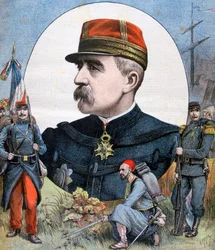 Generale Jacques Duchesne, comandante della forza di spedizione francese in Madagascar, 1894