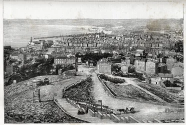 Marsiglia nel 1894 - disegno di Henri Meyer
