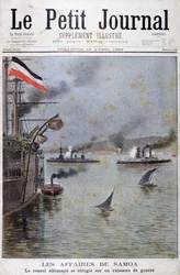 Il console tedesco cerca rifugio su una nave da guerra tedesca, 1899
