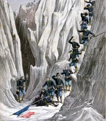 Il cadavere scoperto del tenente Bujon, Alpi francesi, 1891