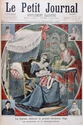 La zarina che allatta la Granduchessa Olga di Russia, 1895