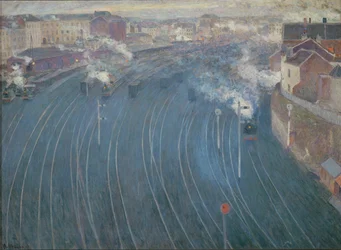 La Gare du Luxembourg a Bruxelles (dipinto su tela)