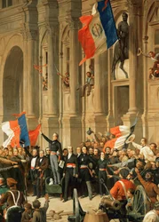 Rivoluzione del 1848: Il poeta Alphonse de Lamartine rifiuta la bandiera rossa dell