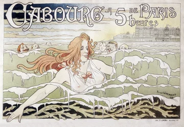 Cabourg a 5 ore da Parigi - Poster pubblicitario di Privat Livemont