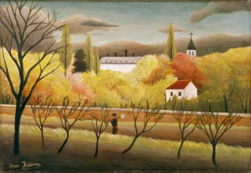 Paesaggio con contadino