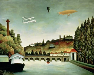 Veduta del ponte di Sèvres e delle colline di Clamart, St. Cloud e Bellevue