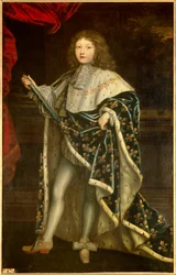 Ritratto di Luigi XIV bambino (1638 - 1715) in costume sacro