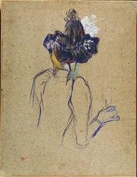 Jane Avril, vista di spalle