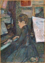 La signorina Dihau al pianoforte ...