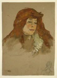 Mme Lili Grenier (recto); Paesaggio con Chiesa (verso)