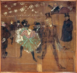 Cartello per la baraque di La Goulue alla Foire du Trone: Il Moulin Rouge: La Goulue e "Valentin le desossee".