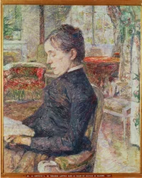 La contessa Alphonse de Toulouse-Lautrec, madre del pittore, nel salotto dello Chateau de Malrome
