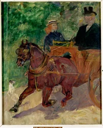 Cavallo attaccato a un carro, 1900
