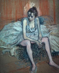 Ballerina seduta