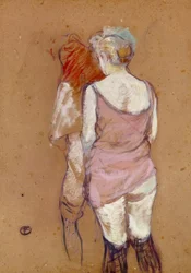 Due donne di schiena, casa di rue des Moulins