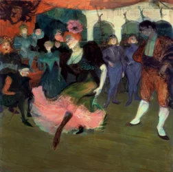 Marcelle Lender che danza il bolero di Chilperic