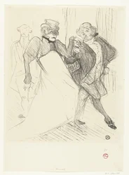Ritratto degli attori Gabrielle Rejane e Felix Galipaux nella commedia Madame Sans-Gêne