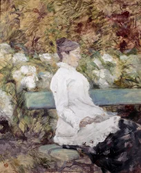 La madre del pittore in un giardino