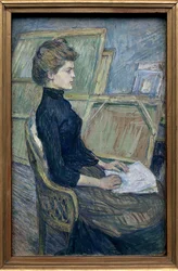 La giovane modella Helene Vary nello studio. Opera di Henri de Toulouse Lautrec (1864-1901)