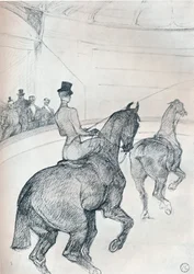 Cavaliere acrobatico che guida in tandem, c. 1899, 1934