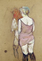 Due donne seminude alla Maison de la Rue des Moulins