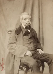 Nebbia, fotografia di Henri de la Blanchere (1821-1880), 39 boulevard des Capucines Parigi nel 1839 (foto in bianco e nero)